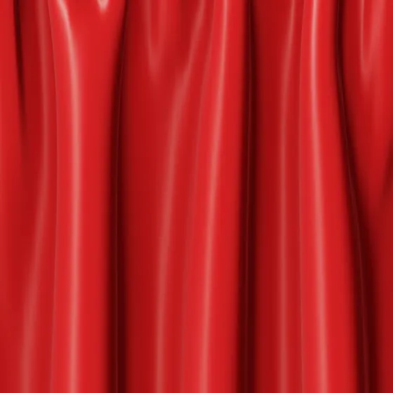Muestra de charmeuse rojo Tlapalli con pliegues